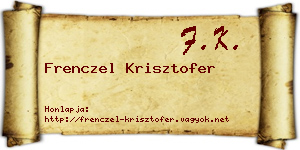Frenczel Krisztofer névjegykártya