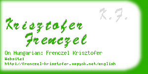 krisztofer frenczel business card